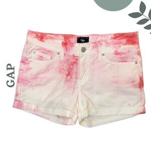 GAP Pink Tie-Dye Cotton Stretch Shorts | Summer Festival | Size 2